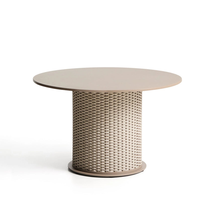 Outdoor-Tisch Sedalis aus Aluminium und Seil in Taupe, Ø 120 cm von Kave Home – Bild 1