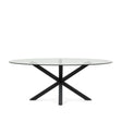 Ovaler Tisch Argo aus Glas und Stahlbeinen mit schwarzem Finish Ø 200 x 100 cm von Kave Home – Produktbild 4