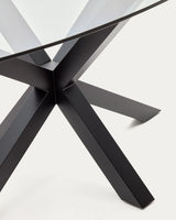 Ovaler Tisch Argo aus Glas und Stahlbeinen mit schwarzem Finish Ø 200 x 100 cm von Kave Home – Produktbild 8