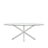 Ovaler Tisch Argo aus Glas und Stahlbeinen mit weißem Finish Ø 200 x 100 cm von Kave Home – Bild 1