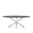Ovaler Tisch Argo aus mattschwarzem Glas und Stahlbeinen mit weißem Finish Ø 200 x 100 cm von Kave Home – Bild 1