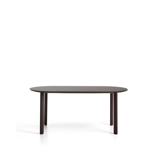 Ovaler Tisch Erice aus Aluminium und gehärtetem Glas in Braun 180 x 90 cm von Kave Home – Bild 1