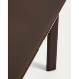 Ovaler Tisch Erice aus Aluminium und gehärtetem Glas in Braun 180 x 90 cm von Kave Home – Bild 5