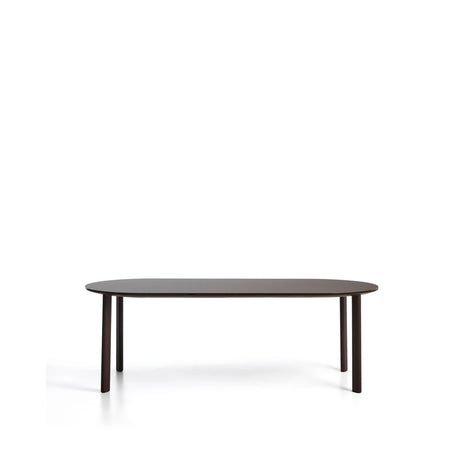 Ovaler Tisch Erice aus Aluminium und gehärtetem Glas in Braun 230 x 100 cm von Kave Home – Bild 1