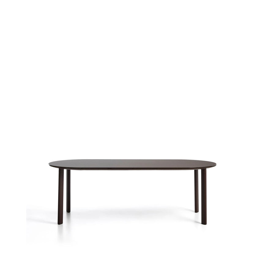 Ovaler Tisch Erice aus Aluminium und gehärtetem Glas in Braun 230 x 100 cm von Kave Home – Bild 1