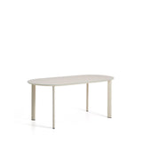 Ovaler Tisch Erice aus Aluminium und gehärtetem Glas in Ecru 180 x 90 cm von Kave Home – Bild 3