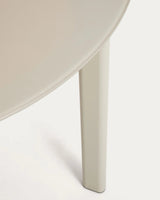 Ovaler Tisch Erice aus Aluminium und gehärtetem Glas in Ecru 180 x 90 cm von Kave Home – Bild 4