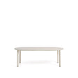 Ovaler Tisch Erice aus Aluminium und gehärtetem Glas in Ecru 230 x 100 cm von Kave Home – Bild 1