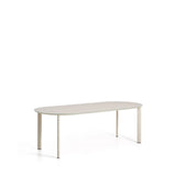 Ovaler Tisch Erice aus Aluminium und gehärtetem Glas in Ecru 230 x 100 cm von Kave Home – Bild 7