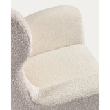 Patio Sessel mit Bouclé-Polsterung in Weiß und Beinen aus massivem Buchenholz natur FSC Mix Credit von Kave Home – Bild 11
