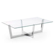 Plam Couchtisch Glas transparent und Stahlstruktur mit Chrom-Finish 120 x 70 cm von Kave Home – Bild 1