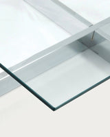 Plam Couchtisch Glas transparent und Stahlstruktur mit Chrom-Finish 120 x 70 cm von Kave Home – Bild 5