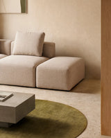 Pouf-Randmodul Blok in beiger Chenille, 60 x 104 cm, FSC Mix Credit von Kave Home – Bild 2