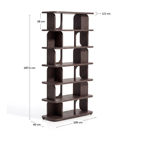 Regal Aduma aus Eichenholzfurnier mit verschiedenen Finishes, FSC 100% 100 x 187 cm von Kave Home – Bild 3