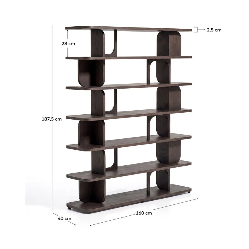 Regal Aduma aus Eichenholzfurnier mit verschiedenen Finishes, FSC 100% 160 x 187 cm von Kave Home – Bild 3