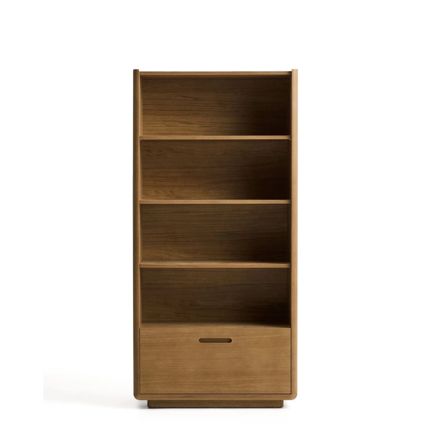 Regal Arelida aus Furnier sowie Massivholz aus Eiche mit hellbraunem Finish 90 x 185 cm von Kave Home – Bild 1