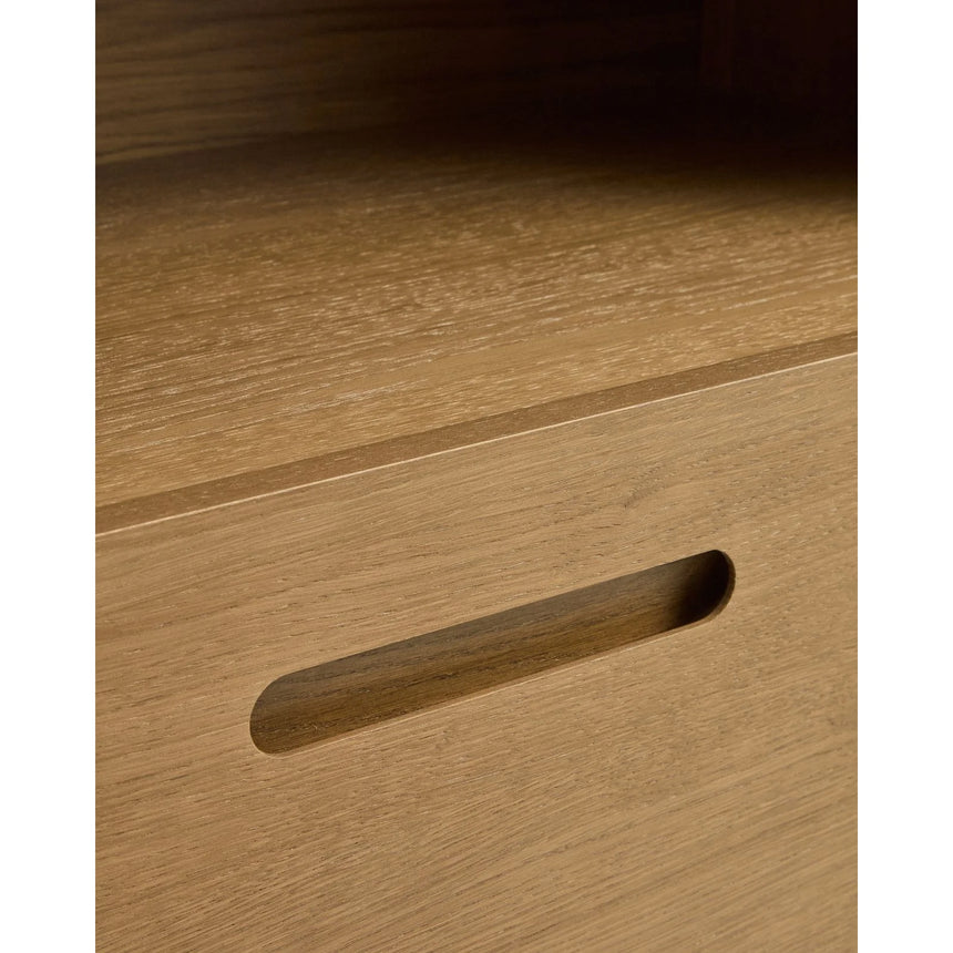 Regal Arelida aus Furnier sowie Massivholz aus Eiche mit hellbraunem Finish 90 x 185 cm von Kave Home – Bild 11