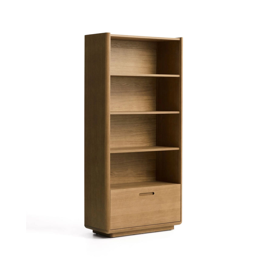 Regal Arelida aus Furnier sowie Massivholz aus Eiche mit hellbraunem Finish 90 x 185 cm von Kave Home – Bild 6