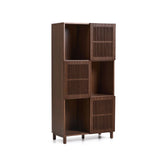 Regal Beyla aus Furnier und Massivholz aus Esche mit nussbaumfarbenem Finish 84,5 x 170 cm FSC 100% von Kave Home – Bild 1