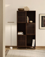 Regal Beyla aus Furnier und Massivholz aus Esche mit nussbaumfarbenem Finish 84,5 x 170 cm FSC 100% von Kave Home – Bild 2