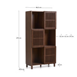 Regal Beyla aus Furnier und Massivholz aus Esche mit nussbaumfarbenem Finish 84,5 x 170 cm FSC 100% von Kave Home – Bild 4
