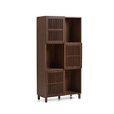 Regal Beyla aus Furnier und Massivholz aus Esche mit nussbaumfarbenem Finish 84,5 x 170 cm FSC 100% von Kave Home – Bild 6