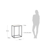Rewena Beistelltisch Feinsteinzeugplatte Kalos Weiß Finish 45 x 30 cm von Kave Home – Bild 4