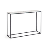 Rewena Konsolentisch Feinsteinzeug mit Kalos Weiß Finish und Stahlgestell 110 x 75 cm von Kave Home – Bild 1