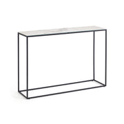 Rewena Konsolentisch Feinsteinzeug mit Kalos Weiß Finish und Stahlgestell 110 x 75 cm von Kave Home – Bild 1