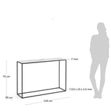 Rewena Konsolentisch Feinsteinzeug mit Kalos Weiß Finish und Stahlgestell 110 x 75 cm von Kave Home – Bild 4