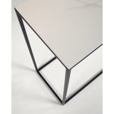 Rewena Konsolentisch Feinsteinzeug mit Kalos Weiß Finish und Stahlgestell 110 x 75 cm von Kave Home – Bild 5