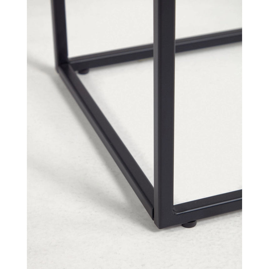 Rewena Konsolentisch Feinsteinzeug mit Kalos Weiß Finish und Stahlgestell 110 x 75 cm von Kave Home – Bild 7