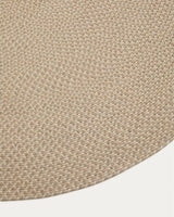 Rodhe Teppich oval 100 % PET beige 160 x 230 cm von Kave Home – Bild 4