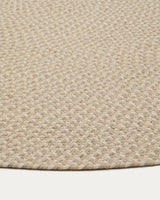 Rodhe Teppich oval 100 % PET beige 160 x 230 cm von Kave Home – Bild 5