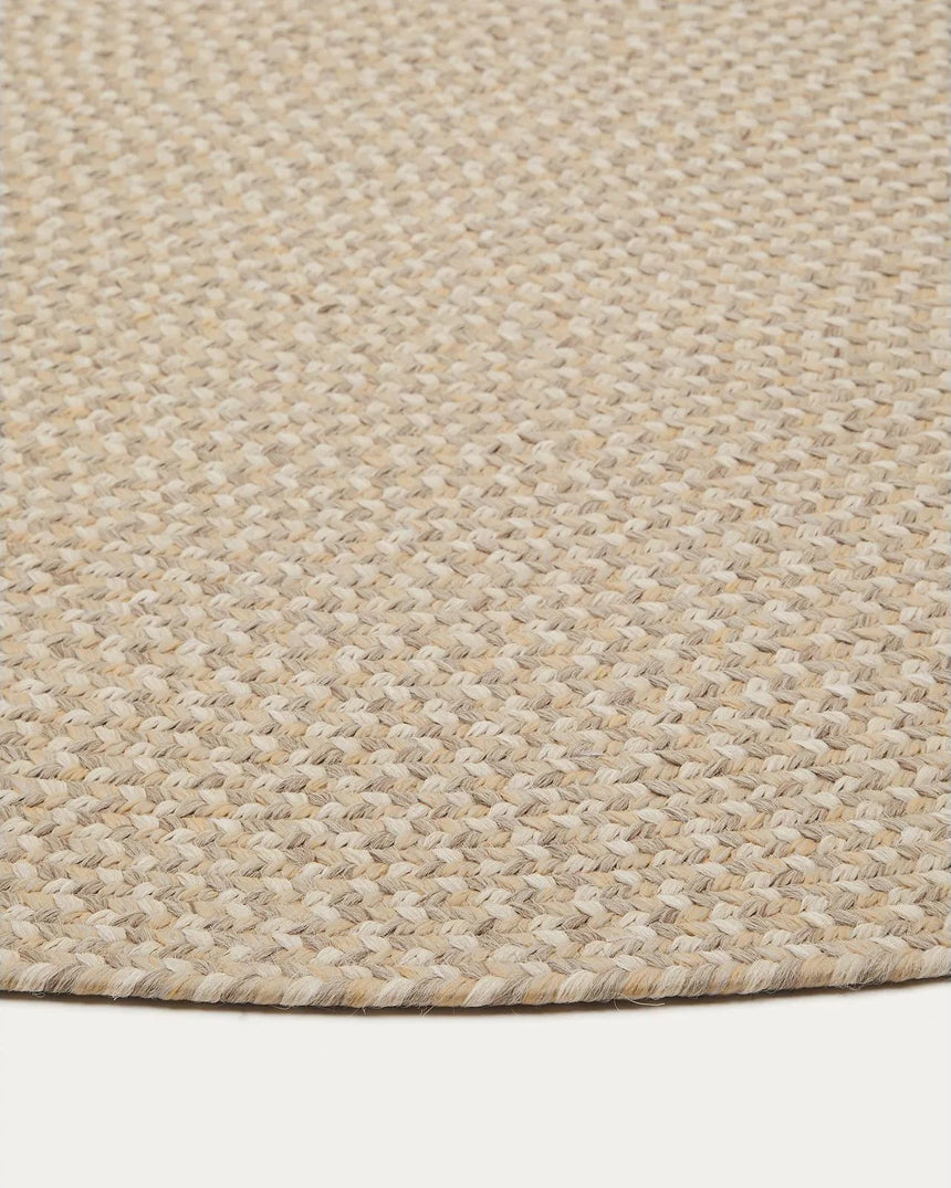 Rodhe Teppich oval 100 % PET beige 160 x 230 cm von Kave Home – Bild 5