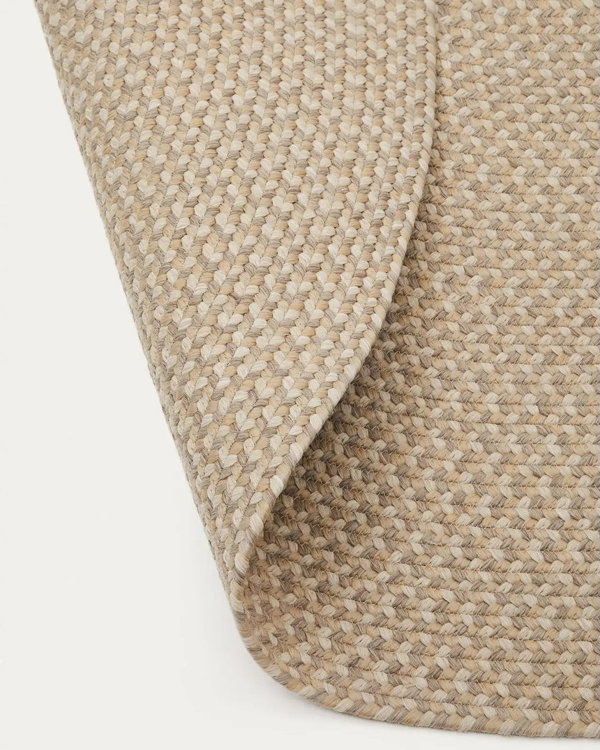 Rodhe Teppich oval 100 % PET beige 160 x 230 cm von Kave Home – Bild 6