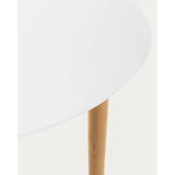 Runder Ausziehtisch Oqui MDF weiße Lackierung Beine aus massiver Buche 90 (170) x 90 cm von Kave Home – Bild 9