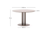 Runder Outdoor-Tisch Sedalis aus Stahl mit taupefarbener Tischplatte aus Aluminium Ø120 cm von Kave Home – Produktbild 4