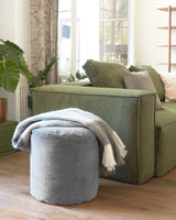 Runder Pouf Brunetta aus Samt dunkeltürkis Ø 40 cm von Kave Home – Bild 2