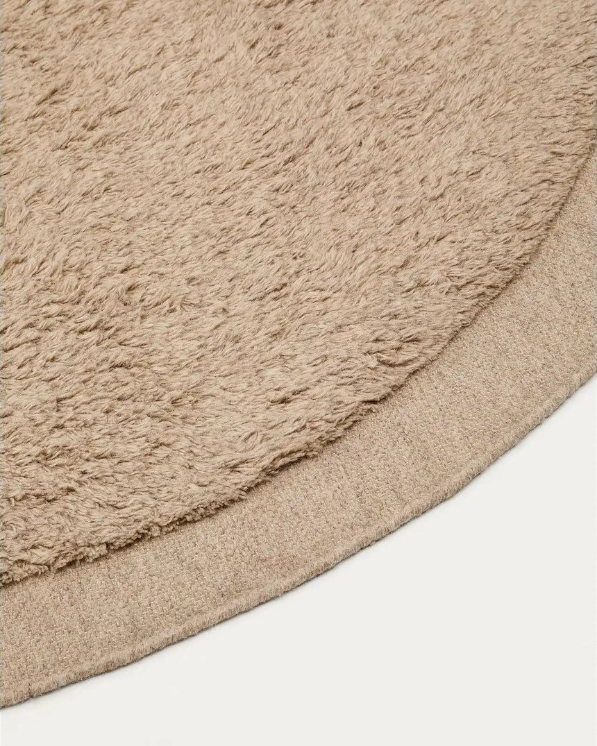Runder Teppich Marely aus Wolle beige Ø 200 cm von Kave Home – Bild 5