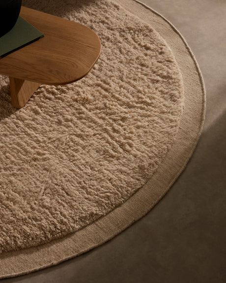 Runder Teppich Marely aus Wolle weiß Ø 200 cm von Kave Home – Produktbild 4