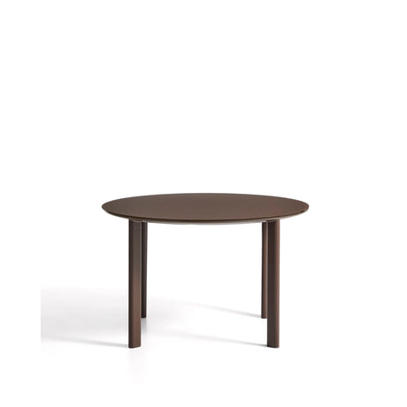 Runder Tisch Erice aus Aluminium und gehärtetem Glas in Braun Ø120 cm von Kave Home – Bild 1