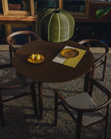 Runder Tisch Erice aus Aluminium und gehärtetem Glas in Braun Ø120 cm von Kave Home – Bild 4