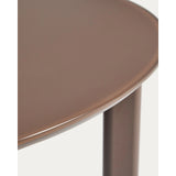 Runder Tisch Erice aus Aluminium und gehärtetem Glas in Braun Ø120 cm von Kave Home – Bild 7