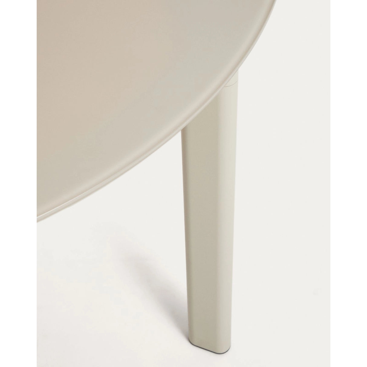 Runder Tisch Erice aus Aluminium und gehärtetem Glas in Ecru Ø120 cm von Kave Home – Bild 5