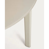 Runder Tisch Erice aus Aluminium und gehärtetem Glas in Ecru Ø120 cm von Kave Home – Bild 5