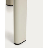 Runder Tisch Erice aus Aluminium und gehärtetem Glas in Ecru Ø120 cm von Kave Home – Bild 7