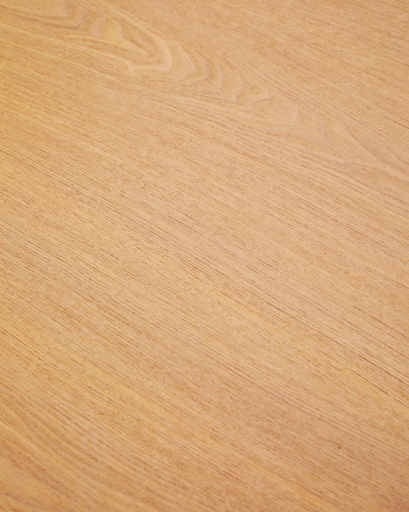 Runder Tisch Indara aus Eschefurnier und massivem Kautschukholz mit naturfarbenem Finish Ø110 cm von Kave Home – Produktbild 3