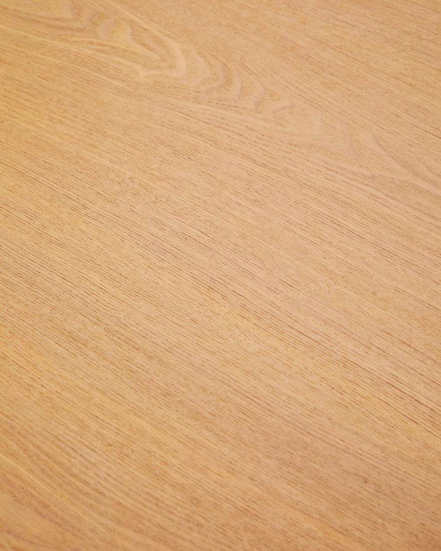 Runder Tisch Indara aus Eschefurnier und massivem Kautschukholz mit naturfarbenem Finish Ø110 cm von Kave Home – Produktbild 3