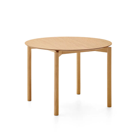 Runder Tisch Indara aus Eschefurnier und massivem Kautschukholz mit naturfarbenem Finish Ø110 cm von Kave Home – Produktbild 7